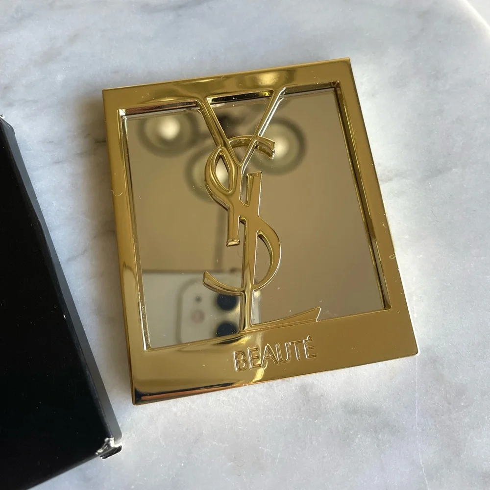 YSL Makeup Mirror Gold with Logo Yves Saint Laurent - Picture 3 of 5
